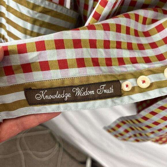 Robert Graham Red, Green & Blue Checkered Shirt Mens Size 3XL - Picture 4 of 11